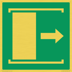 E033 safe condition door slides right to open